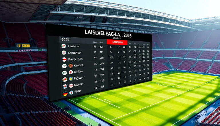 Poängställning i Bundesliga 2026 – Sarjataulukko tilastoineen